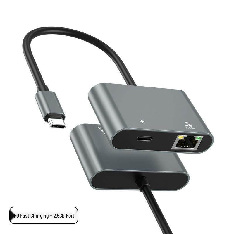 Адаптер-хаб USB-C на 2,5G Ethernet и PD-зарядку 100 Вт - Двухфункциональная док-станция