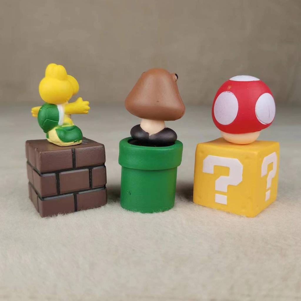 5Pcs/Set Super Marios Action Figure Model Doll Cake Decoration Car Ornaments Anime Peripherals Children Toys