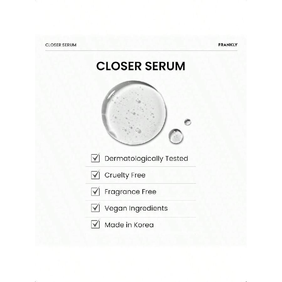 FRANKLY Closer Serum Jumbo - 60 мл | Мощная сыворотка для сужения пор, содержащая 9 пептидов, веганский коллаген, аденозин и фосфат