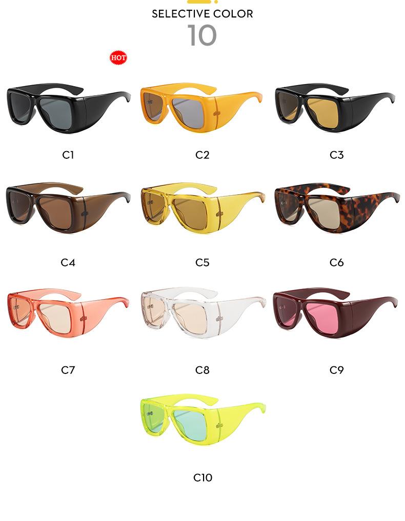 1pc Stylish oversized sunglasses—versatile, retro-hip-hop style shades with distinctive sun protection.