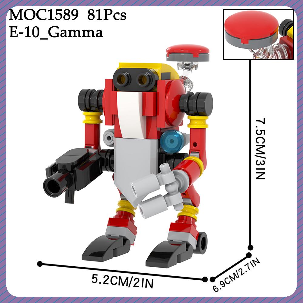 MOC Hedgehog Mech Bricks Car Game Anime Airship Dr Eggmaned Robot Compatible Figure Building Blocks Toys For Children Adult Gift