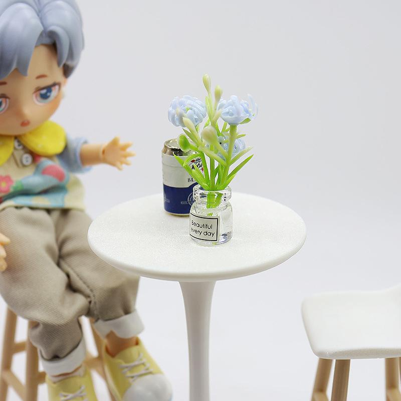 Миниатюрная кукольная мебель, игрушки, модель круглого стола на высоких ножках и барного стула для реалистичной декорации сцены жизни