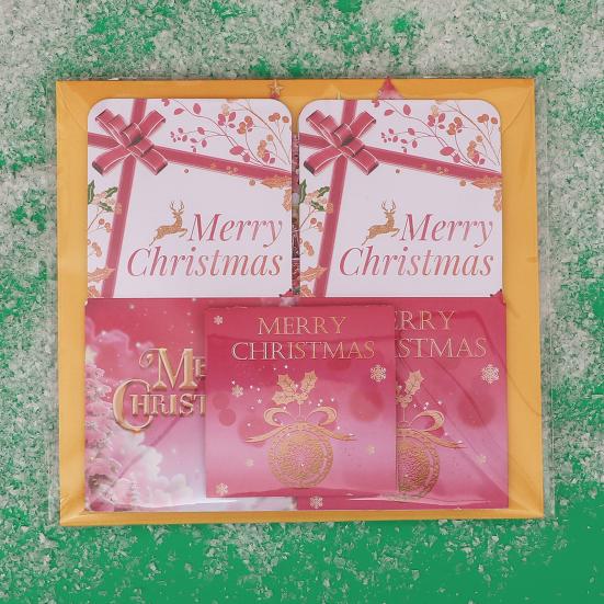 3D Pop Up Christmas Cards Pink Flamingo Holiday Greeting Cards Merry Christmas Gift Card