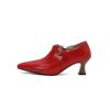 Red Brown Women Pumps High Heel Small Big Size 32 50