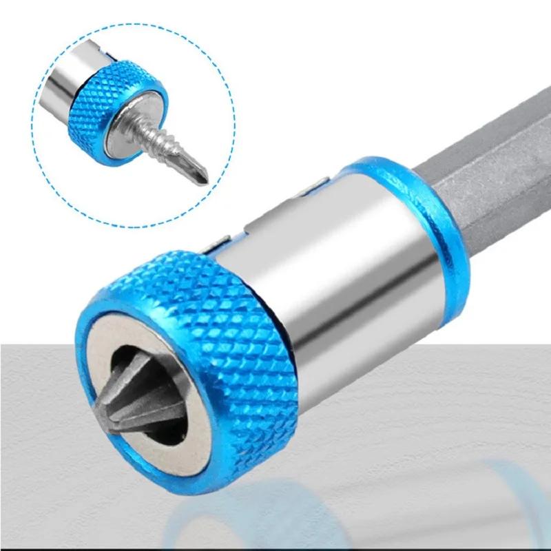3PCS Magnetic Bit Holder Screwdriver Bit Head Holder Alloy Electric Magnetic Ring Anti Corrosion Magnetizer for Phillip Bit