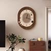 Medieval Style Wall Clock Living Room New Retro Restaurant Decoration Painting Clock Wall Hanging Creative Clock Wall Lamp Painting