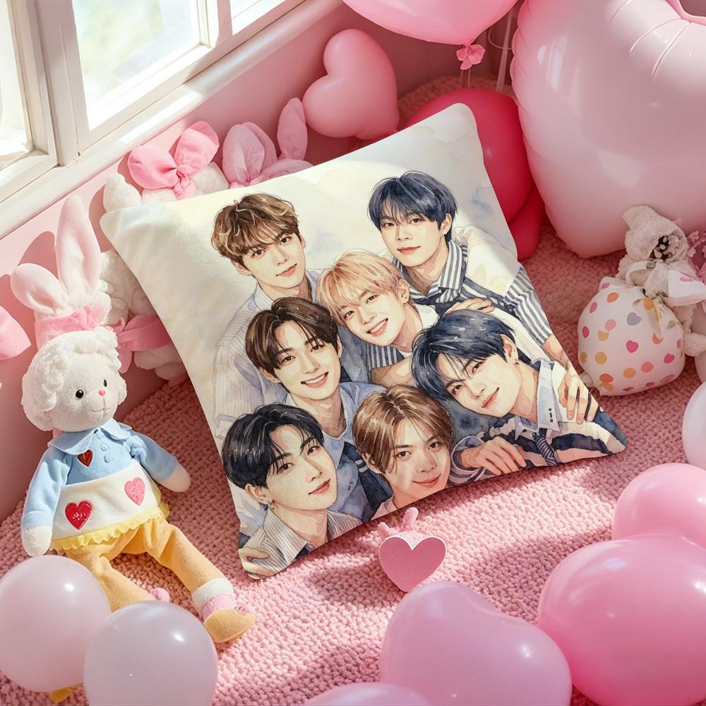 Kpop VVVVERIVERYSS Cushion Cover Pattern Printed Pillowcase for Living Room Sofa Cushion Cover Bedroom Decor
