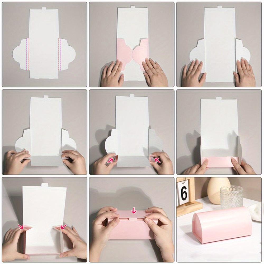 20 шт. Бумажные подарочные коробки с лентой Полукруглые подарочные коробки Коробка для упаковки подарков Складная подарочная коробка для мыла Изделия ручной работы Украшение Подарочная упаковочная коробка