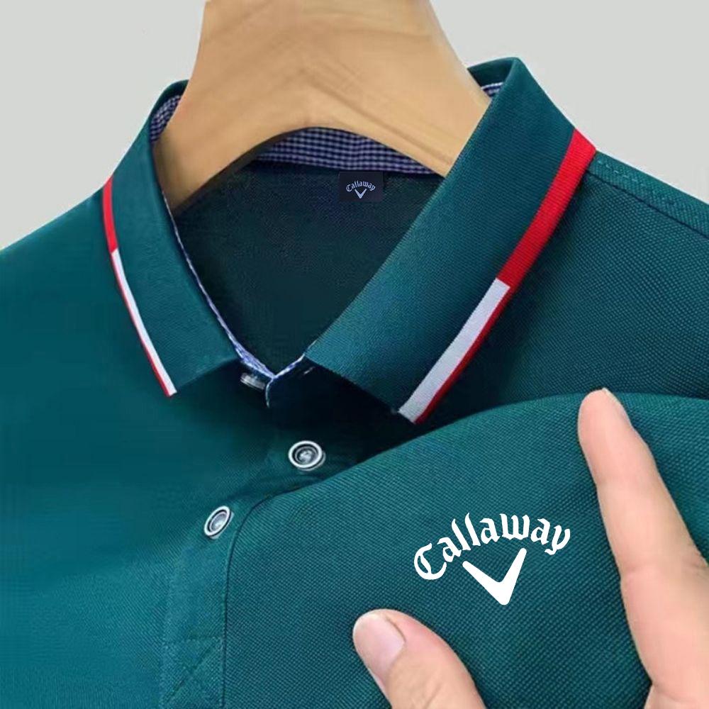 Callaway Embroidered 2025 Новая летняя рубашка поло для мужчин Высококачественная повседневная удобная и дышащая футболка с коротким рукавом для мужчин