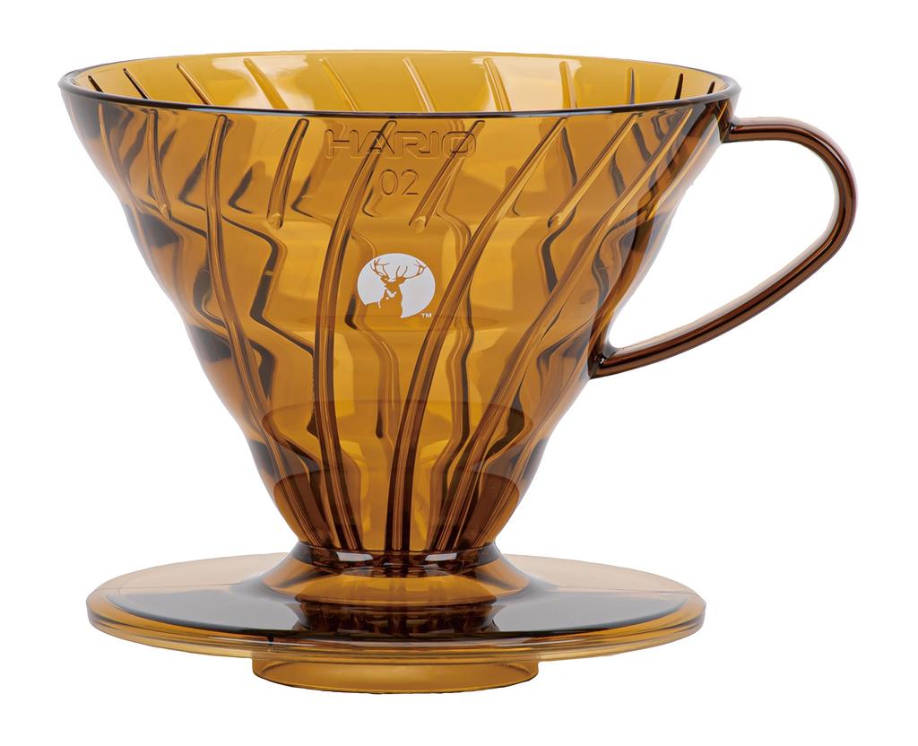 CAPTAIN STAG (CAPTAIN STAG) HARIO X Captain Stag Coffee Dripper V60, 1-4 Cups, Made In Japan, Amber, UW-3575