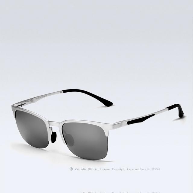 VEITHDIA солнцезащитные очки унисекс в металлической полуоправе