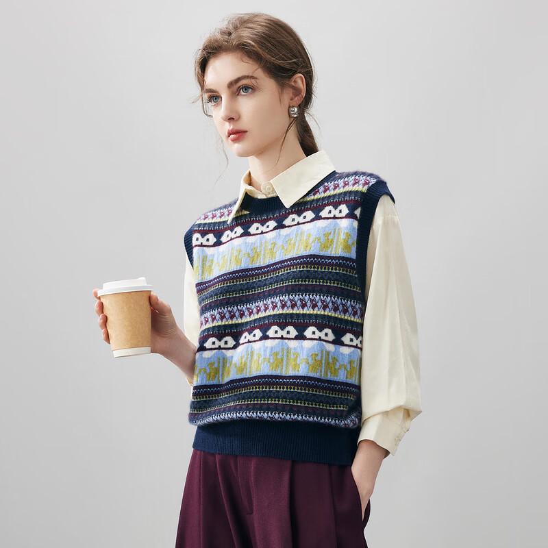 Женский кашемировый вязаный жилет Kemeng Boka в стиле Fair Isle