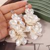 Изысканные серьги-кисточки с лепестками, бижутерия, винтажные серьги, креативные серьги-капли, женские