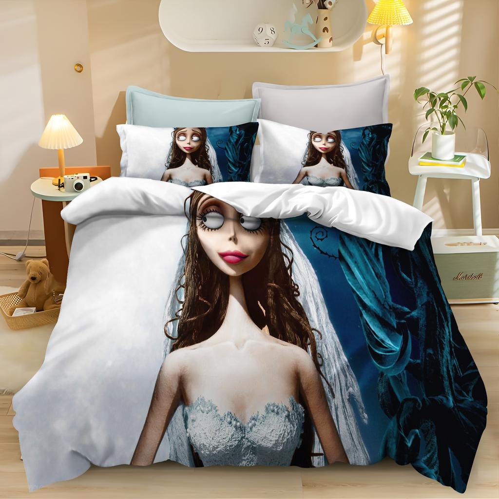 Corpse Bride Bedding Set Duvet Cover Set luxury Children'S Comforter Sets King Size Home