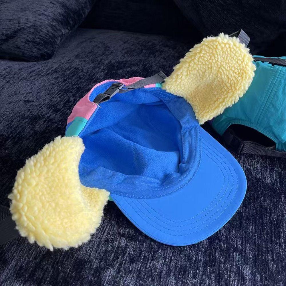 Ветрозащитная зимняя шапка-бомбер с защитой ушей, зимняя лыжная шапка, повседневная кепка с козырьком, для улицы