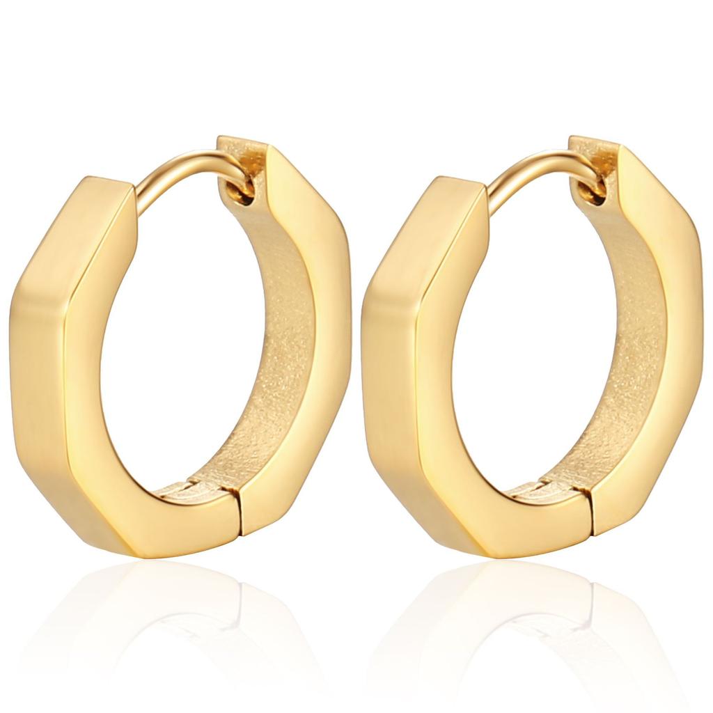 Новые простые маленькие серьги-кольца из нержавеющей стали для женщин и мужчин, ювелирные изделия для пирсинга ушей с геометрическим рисунком хряща