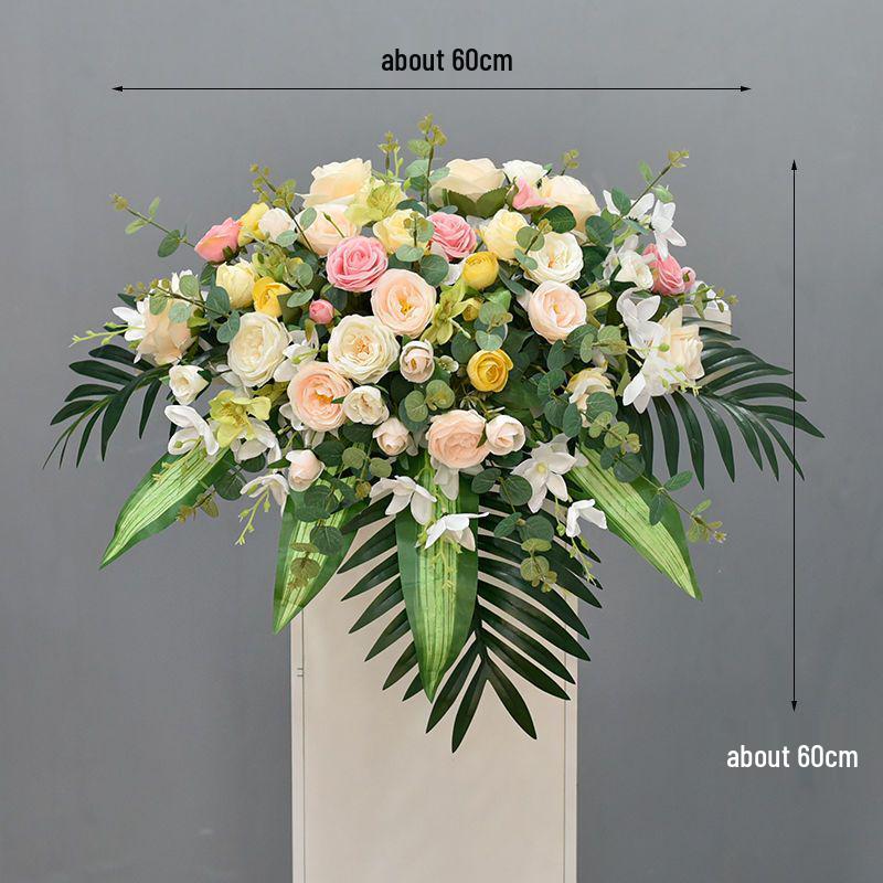 Luxury Business Podium Stand with Artificial Flower Decoration: Perfect for Speeches or Kindergarten Events
