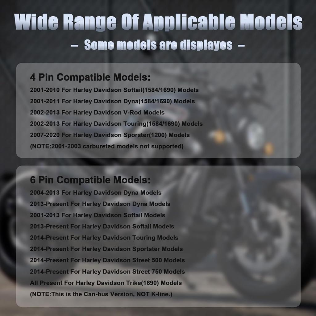 Obd2 Cable For Harley 4Pin+6Pin 2 In 1 Motorcycle OBD Scanner Adapter,OBD Connector Work With Many Motorcycle Diagnostic Tool 16 Pin To 4 Pin 6 Pin