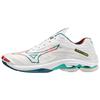 Wave Lightning Z7 Round Head Comfortable Low Top Training Shoes Unisex Sneakers White Red Green V1GA220048