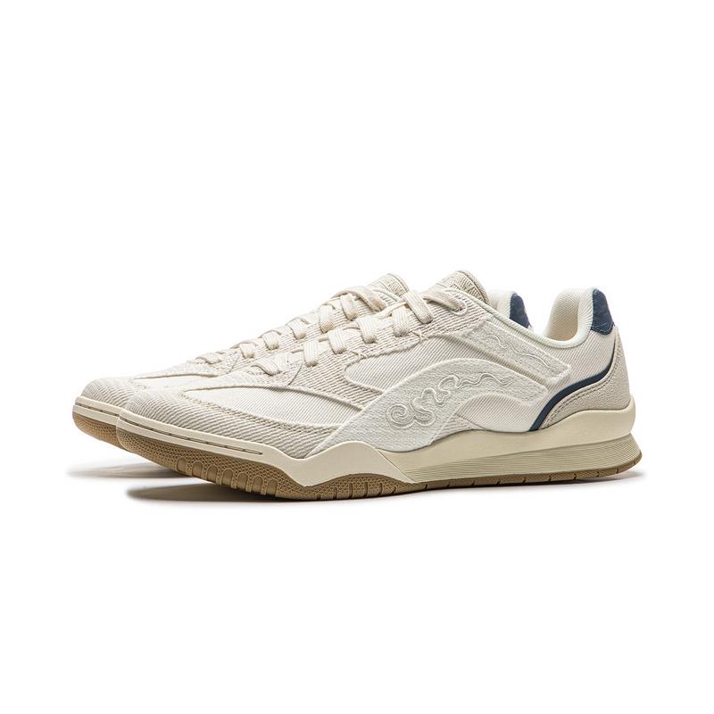 Li Ning Moon White Ретро Скейтбордические Кроссовки Мужские Низкие Бежевый/Жемчужно-Белый AGCW049-2