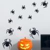 12Pcs/Set Wall Sticker Spider Print Self Adhesive Realistic Ornamental Halloween Spider Wall Stickers for Door