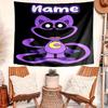 Personalized Smiling Critters Background Tapestry,Custom Name Birthday Party,Multifunctional Wall Decoration for Home Decor,Various Occasions