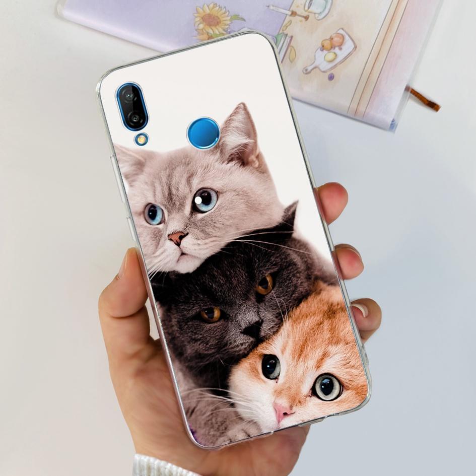 Чехол для Huawei P20 Lite Чехол Милый Астронавт Мультяшный Тонкий Прозрачный Мягкий Силикон Задняя Крышка Телефона Для Huawei P20Lite ANE-LX2 Funda