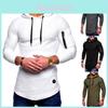 Мужская толстовка Slim Fit для спортзала со шнурком и молнией на рукаве для максимального стиля