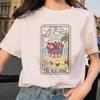 Womens Tarot Card Flower Funny Time Ladies Cartoon Fashion Short Sleeve Summer Printed Tshirt Womens Tshirt Top Pattern
