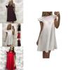 Elegant New Women's Boho Evening Cocktail Party Dress With Exquisite Lotus Leaf Sleeves
