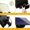 High Power 106LED Solar Outdoor Wall Lamp Waterproof LED Security Lights with 3 Modes Sensor Solar Flood Wall Lamp For Courtyard