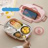 Insulated 4 Compartment Lunch Box Sealed Divided Food Storage Container  Student