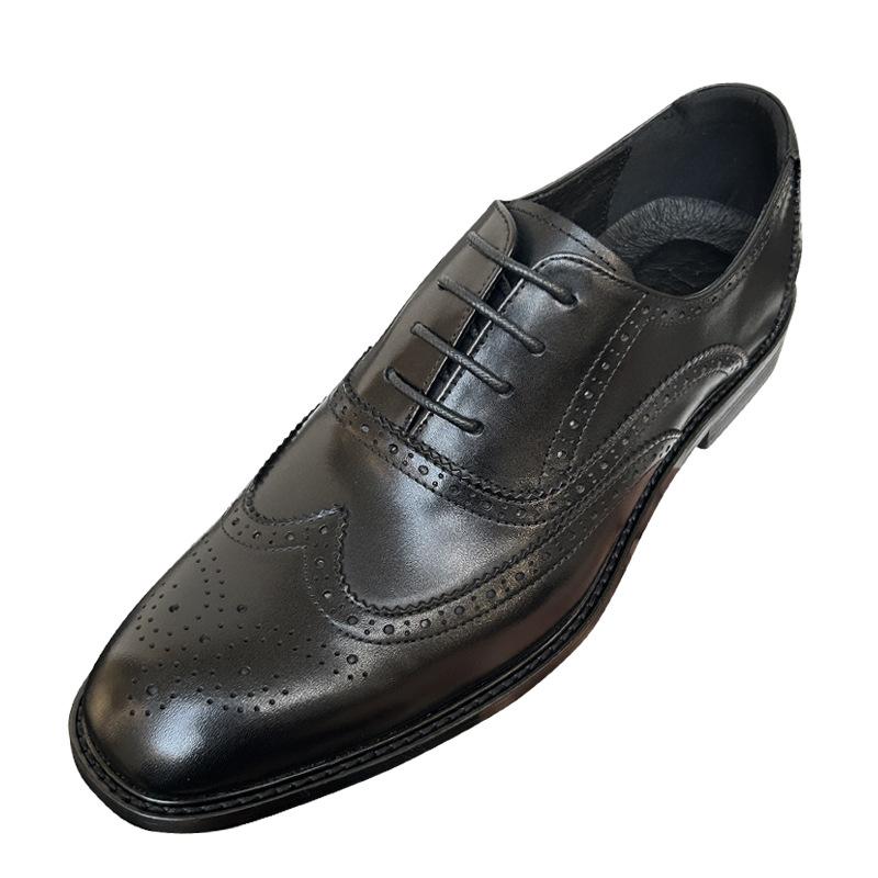 Гравированные кожаные туфли Brock, мужские деловые, кожаные, дышащие, рабочие туфли, свадебные туфли для жениха, мужские кожаные туфли из дерева Root