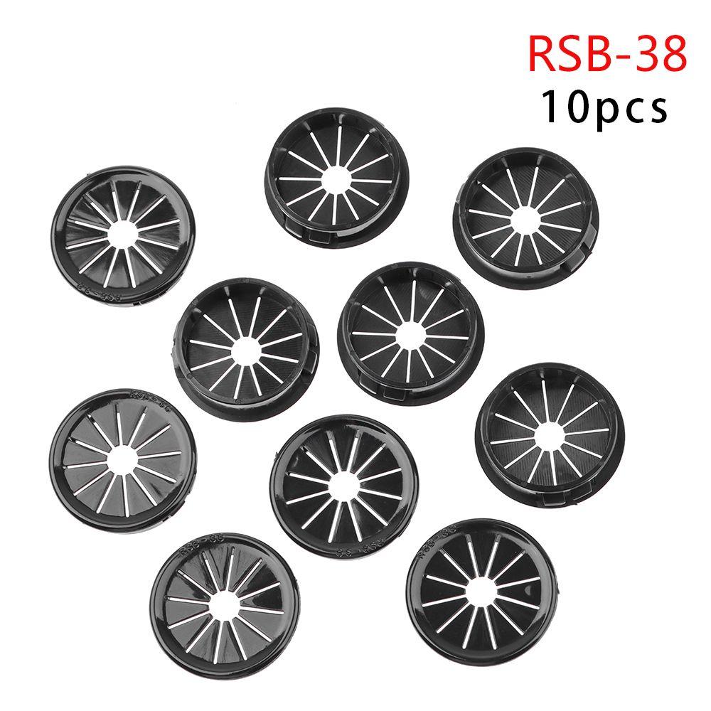 10pcs/set Plastic Cable Hole Cover Furniture Dust Plug Buckle Office Computer Table Grommet Wire Passing Line Outlet Rings