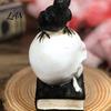 Mysterious Book Shelf Figurine Mystical Raven on Skull Statue, Gothic Crow Perching Resin Skeleton Statue with Book, Spooky Halloween Sculpture