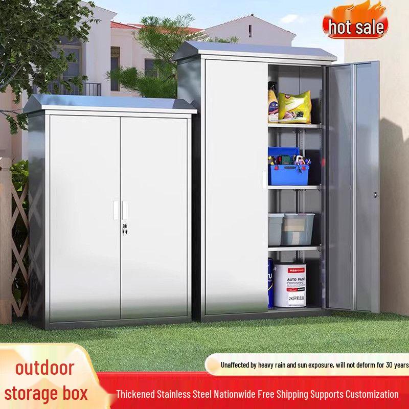 304 Stainless Steel Waterproof Storage Cabinet with Lock for Outdoors