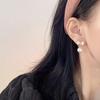 Серьги-пусеты 'Бант с жемчугом' для женщин - Элегантные, Модные аксессуары-клипсы для ушей 2022