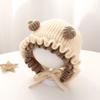 Soft Baby Hooded Hat Thick Woolen Beanie Fashion Toddler Earflap Cap