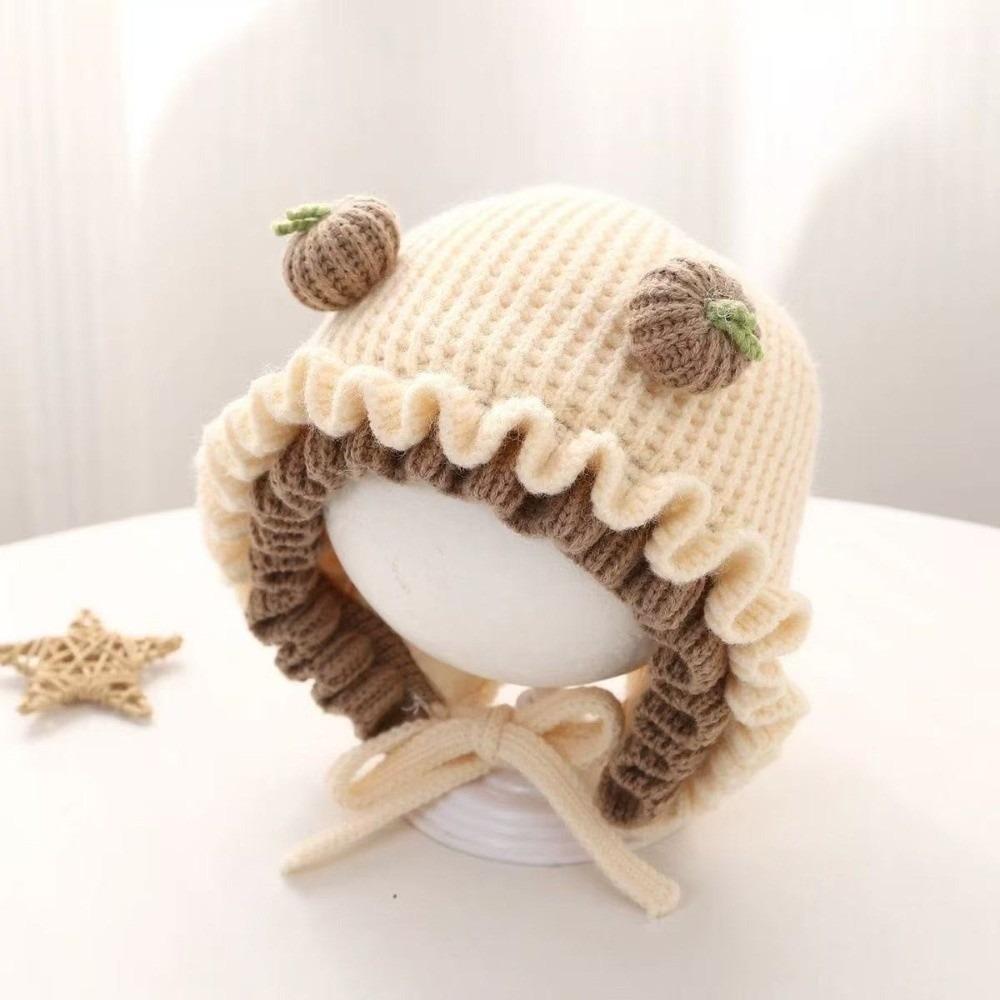 Soft Baby Hooded Hat Thick Woolen Beanie Fashion Toddler Earflap Cap
