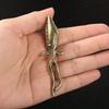 Squid Metal Figurine Brass Marine Organisms Vintage Home Decor Office Desk Decoration Mini Simulation Animal Souvenir Gift
