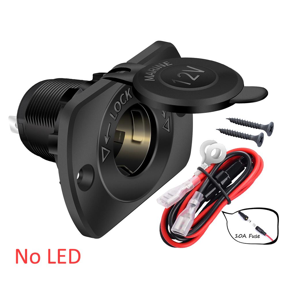 DaierTek 12V автомобильный прикуриватель розетка Femaile 12 Вольт замена розетки с синим светодиодом водонепроницаемый для лодок морской