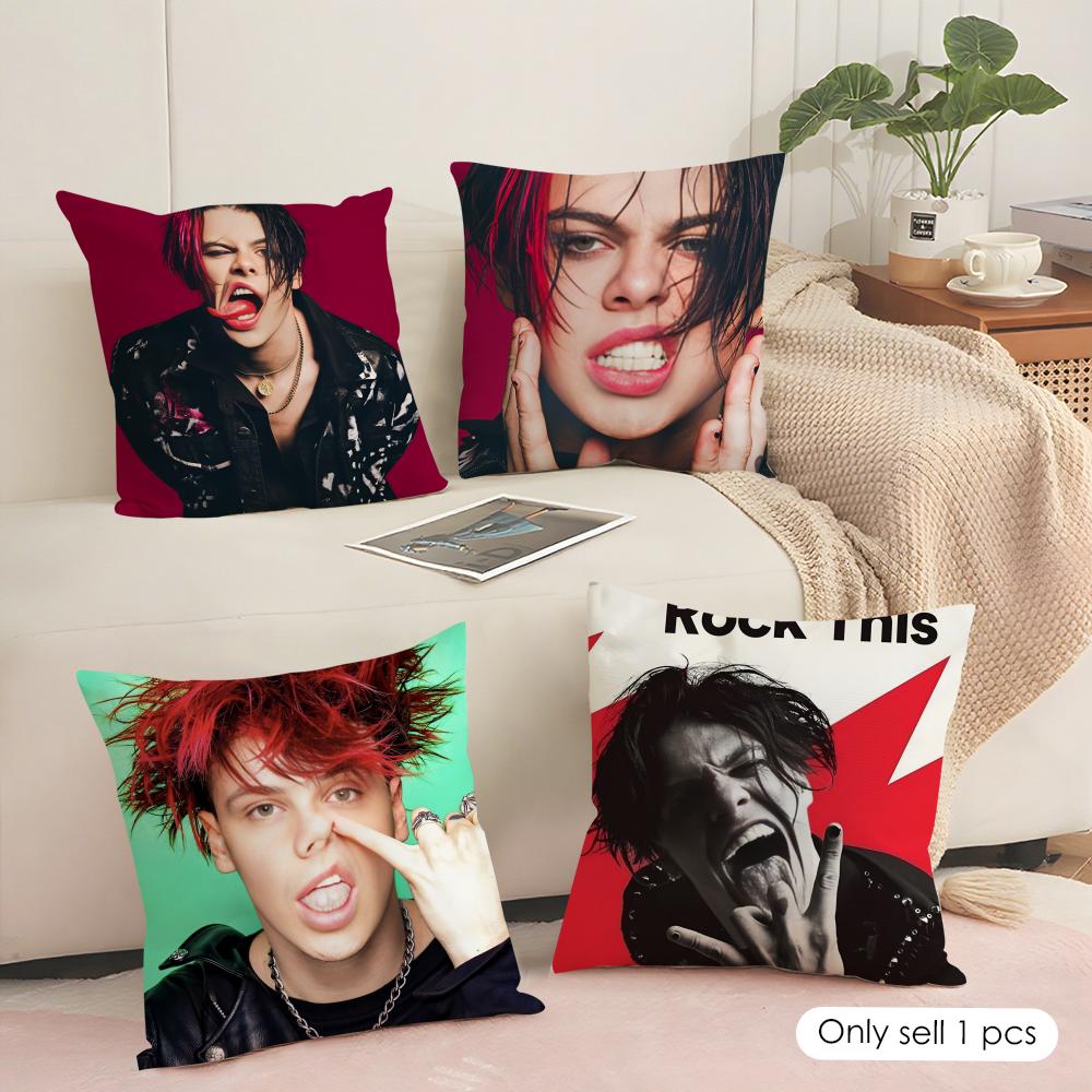 Y-Yungblud Певец Рок-музыки Наволочка Подушка Ультрамягкая Кожаная Ткань Облачный Комфорт & Скрытая Молния