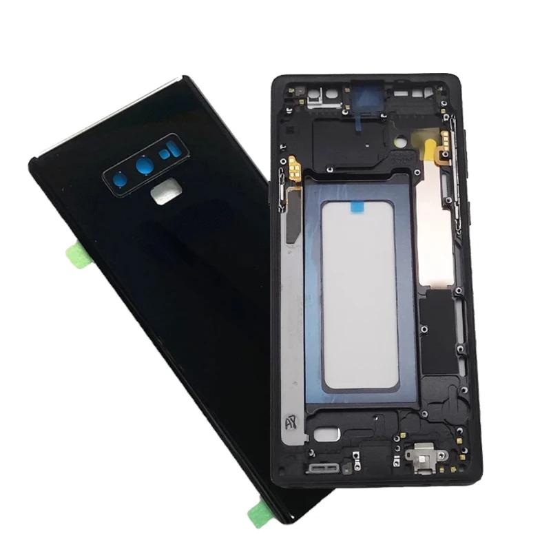 Средняя рамка для Samsung Galaxy Note 9 N960, рамка LCD, задняя крышка аккумулятора, корпус телефона, рамка, запчасти