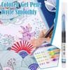Quick Drying Straight Liquid Ball Pen 12 Color Color Water Pen New Gel Pen