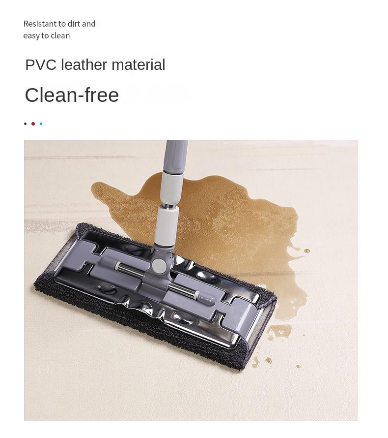 Simple Style Balcony Waterproof Floor Mat Stain and Oil Resistant Kitchen Carpet Large Area PVC Leather Rugs Home Washable Rug