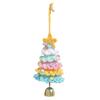Knitted Christmas Tree Ornament Multi-Layered Mini Crochet Christmas Tree Hanging Decoration with Bell And Star Top Colorful Small Xmas Tree