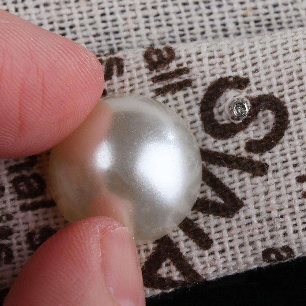 30/50pcs Hat Bag DIY Decoration Crafts Cloth Button Half Round Pearl Rivets Scrapbooking