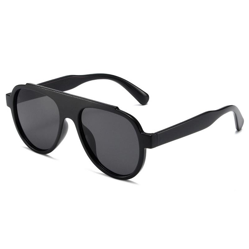 European and American large frame metal hinged toad glasses men's and women's new fashionable outdoor riding UV-proof sunglasses