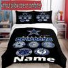 3pcs Duvet Cover Set (1*Duvet Cover + 2*Pillowcase, Without Core), Custom Name Dallas Cowboys Pattern Bedding Set, Home Bedroom Decor Gift
