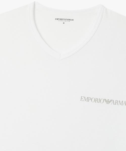 [Emporio Armani Underwear] Мужская эластичная футболка для отдыха с V-образным вырезом 0816135007 [Отправлено из Кореи] 100% Оригинал